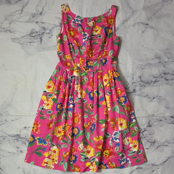 Kate Spade Pink Floral Sleeveless Dress - Picture 1 of 8